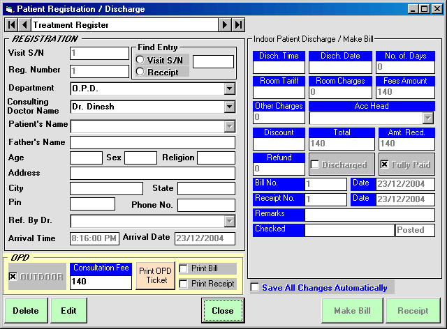 Software for Healthcare, Hospital Management Software, Hospital Software, Accounting Software for Hospitals, Hospital Software, Accounting and Business Management Software for hospitals, nursing homes, diagnostic labs. Modules : Rooms, Patients, Diagnostics, Payroll, Accounts & Utilities. Free Trial Download